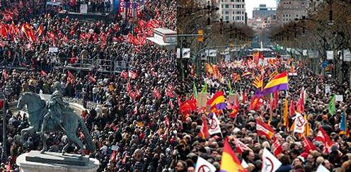 Centenas de milhares de trabalhadores tomam as ruas contra a Reforma Trabalhista na Espanha