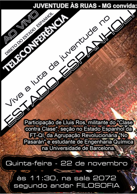 Teleconferência: Viva a Luta da Juventude no Estado Espanhol!