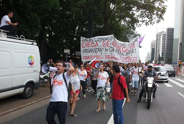 Ato combativo de professores marcha até o MASP: organizar a luta já!