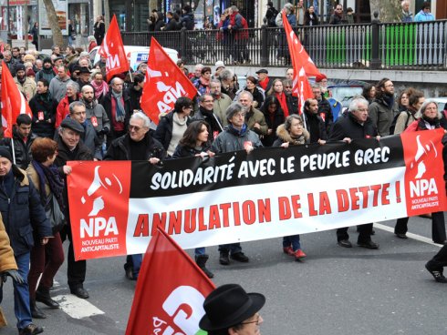 Solidariedade à Grécia na França, pela anulação da dívida