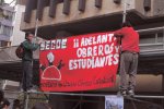 Trabalhadores e estudantes mobilizados em todo o Chile