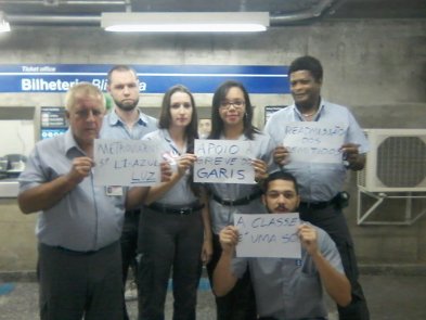 Metroviários da Estação Luz apoiam a luta dos Garis no RJ!