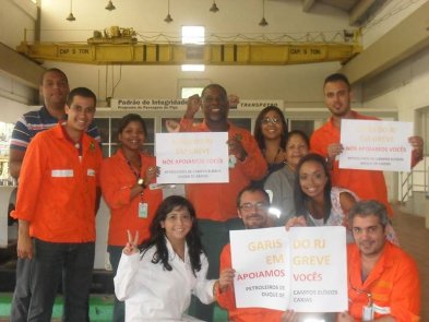 Petroleiros do RJ em apoio a luta dos Garis!