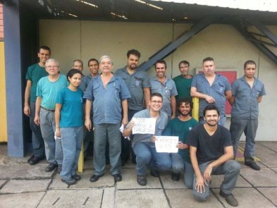 Trabalhadores da manutenção do metrô de SP em apoio à greve dos garis de RJ!