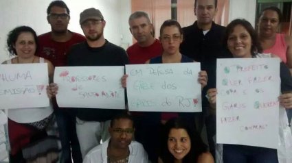 Professores de Santo André junto com SubSede da APEOESP em apoio a luta dos Garis de RJ!