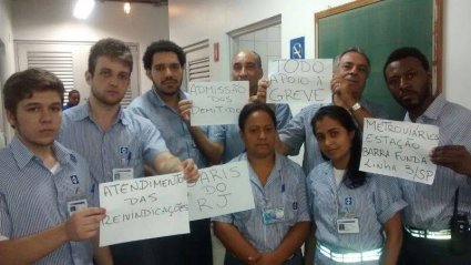 Metroviários da Estação Barra Funda apoiam a luta dos Garis no RJ!